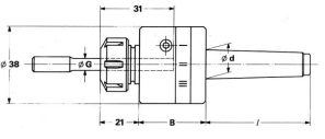 Morse taper- Floating reamer holder Type ESX 12