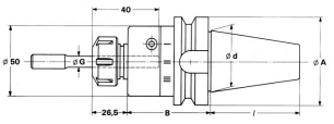 SK - Floating reamer holder Type ESX 20
