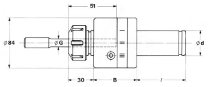 Reibahlen - Pendelhalter - Zylindrisch mit Fläche Type ESX 20