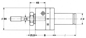 Reibahlen - Pendelhalter - Zylindrisch mit Fläche Type Flex 4
