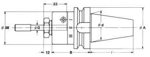 Pendelhalter und Reibahlen Typ SK 40 (DIN 69871A) Flex 1