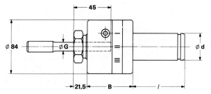 Cylindrical floating reamer holder Ø 1 ½“x70 Flex4