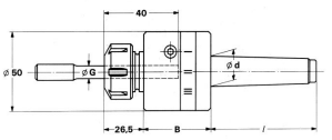 Cono Morse - Portaalesatore flottante Tipo ESX 20 (ER20)