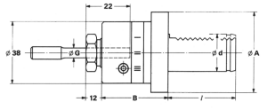 Pendelhalter für Reibahlen Typ VDI 3425 (DIN 69880) Ø 16 x 32 Flex 1