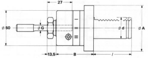 Porte-outil flottant pour alésoirs VDI 3425 Ø 40x63 Flex 2