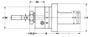Pendelhalter für Reibahlen Typ VDI 3425 (DIN 69880) Ø 30 x 55 Flex 4