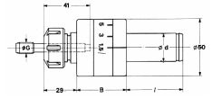PAFIX Gewindeschneideköpf Typ Zylindrisch mit Fläche Ø 32 x 60 ESX 20 (ER 20)