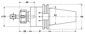 PAFIX Gewindeschneideköpf Typ SK 30 DIN 69 871 A ESX 25 (ER 25)